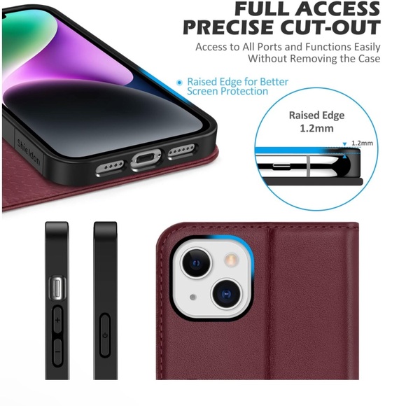 SHIELDON Leather Case for iPhone 14 Plus - Picture 6 of 10